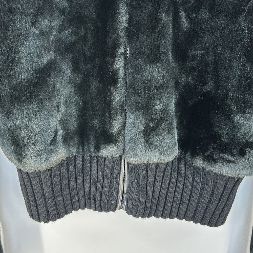 Tiara International Fur Knit Full Zip Cropped Jacket, M - Picture 3 of 9